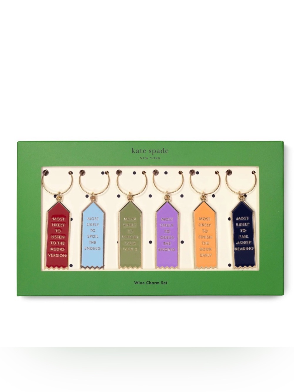 25 Book Club Wine Charm Set by kate spade New York